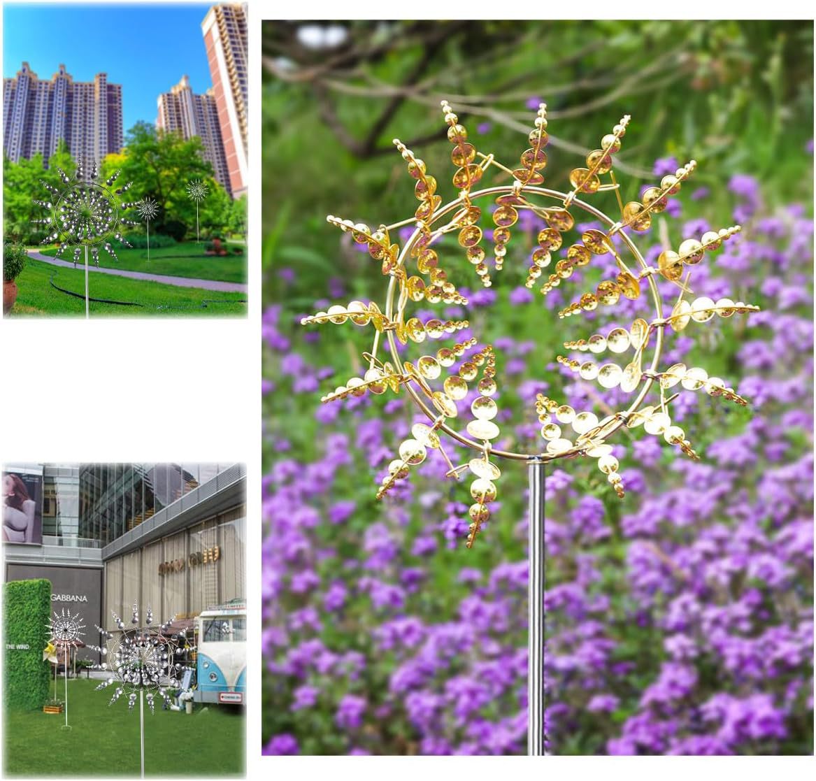 Metal outdoor windmill garden decoration