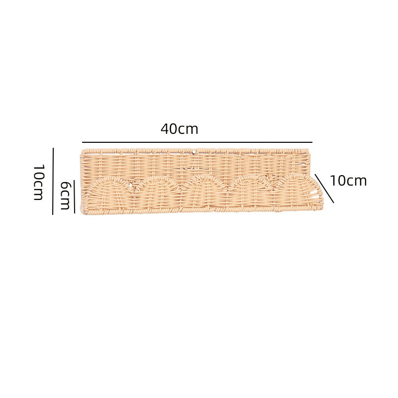 Nordic Rattan Wall Hanging Basket Key Organizer Storage Basket for Bathroom, Guesthouse, Kids' Room, Wall Decor and Storage