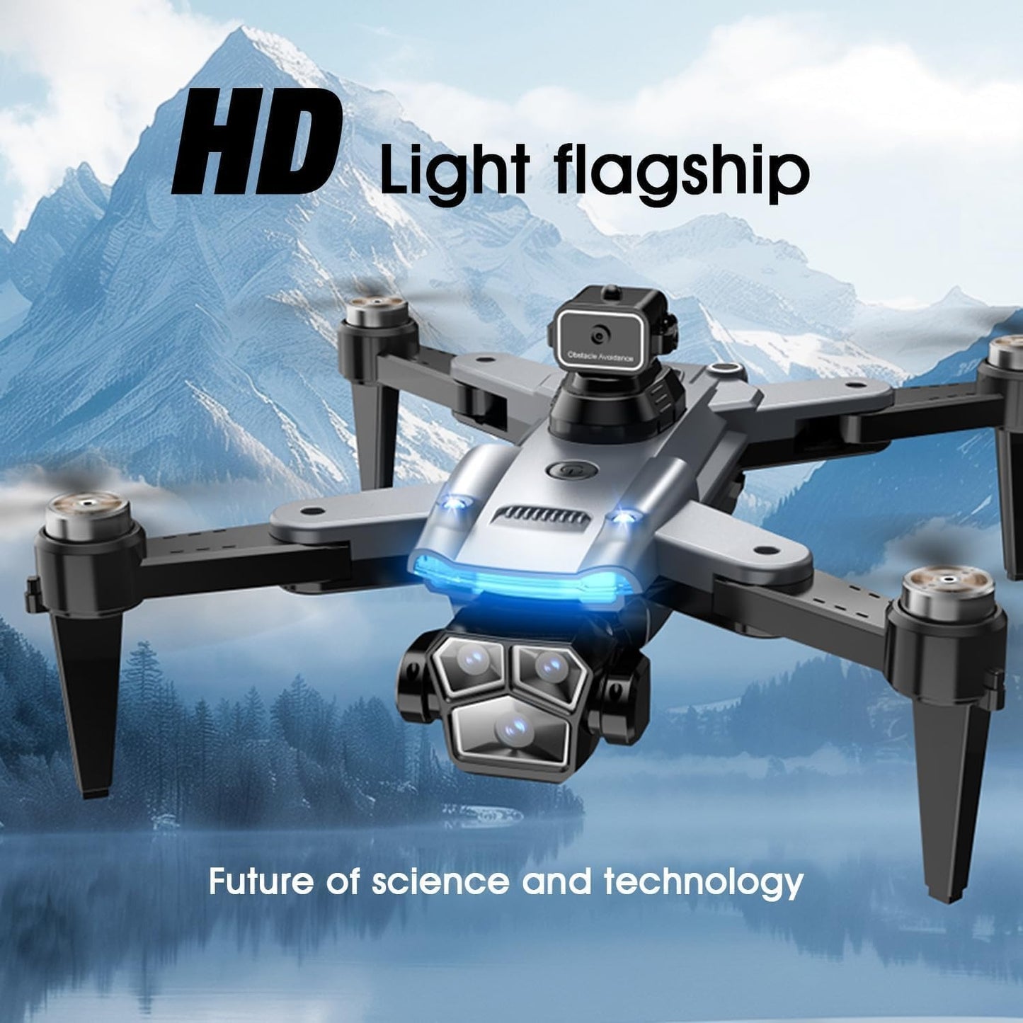 4K Drone with Camera for Adults, Foldable Quadcopter with 4.3" Screen Remote Controller, Brushless Motor,Obstacle Avoidance,Under 249g