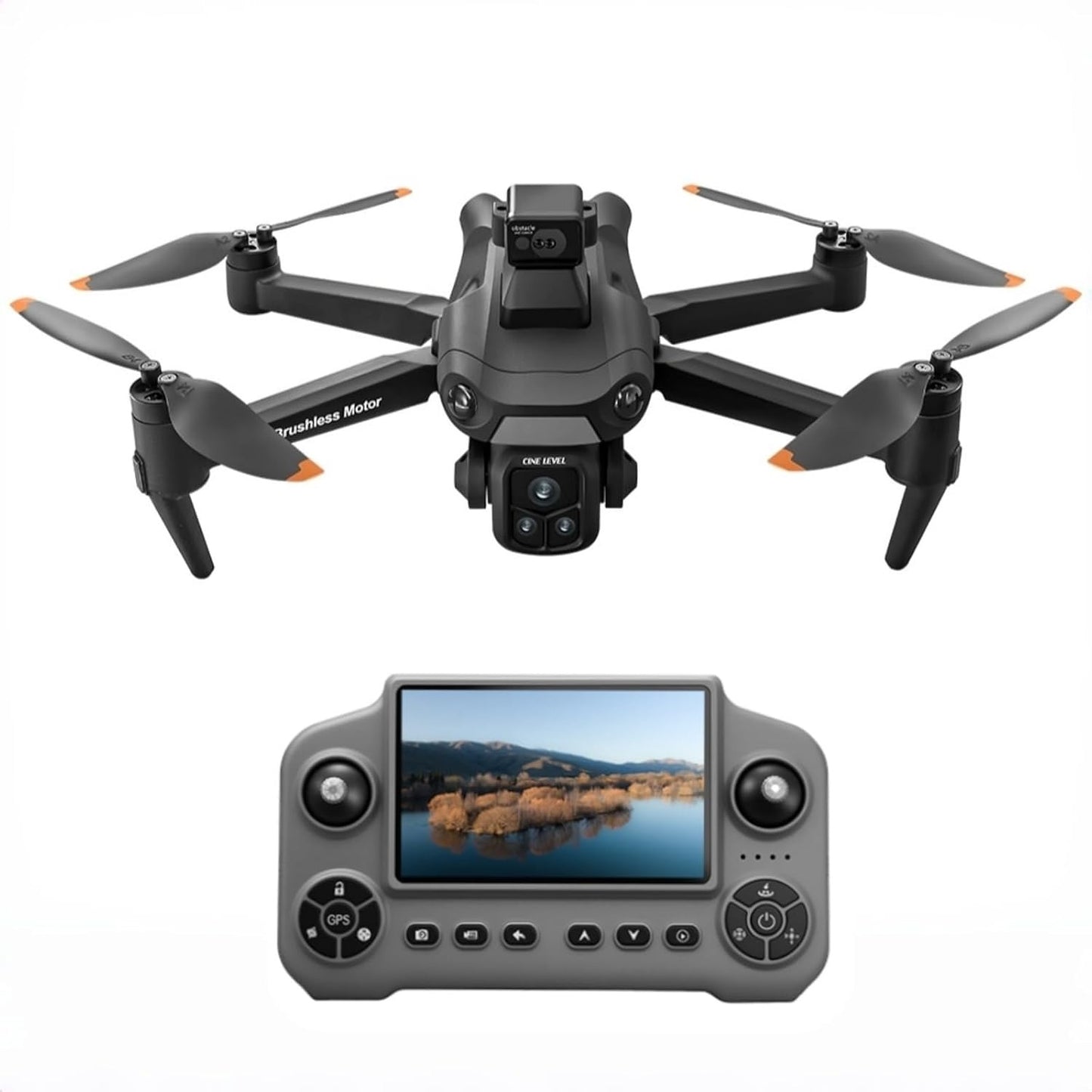 GPS Drone with 4K Camera & 360° Obstacle Avoidance for Adults, Under 249g | 5G Large Screen Controller, Follow Me, 3 Batteries, Brushless Motor