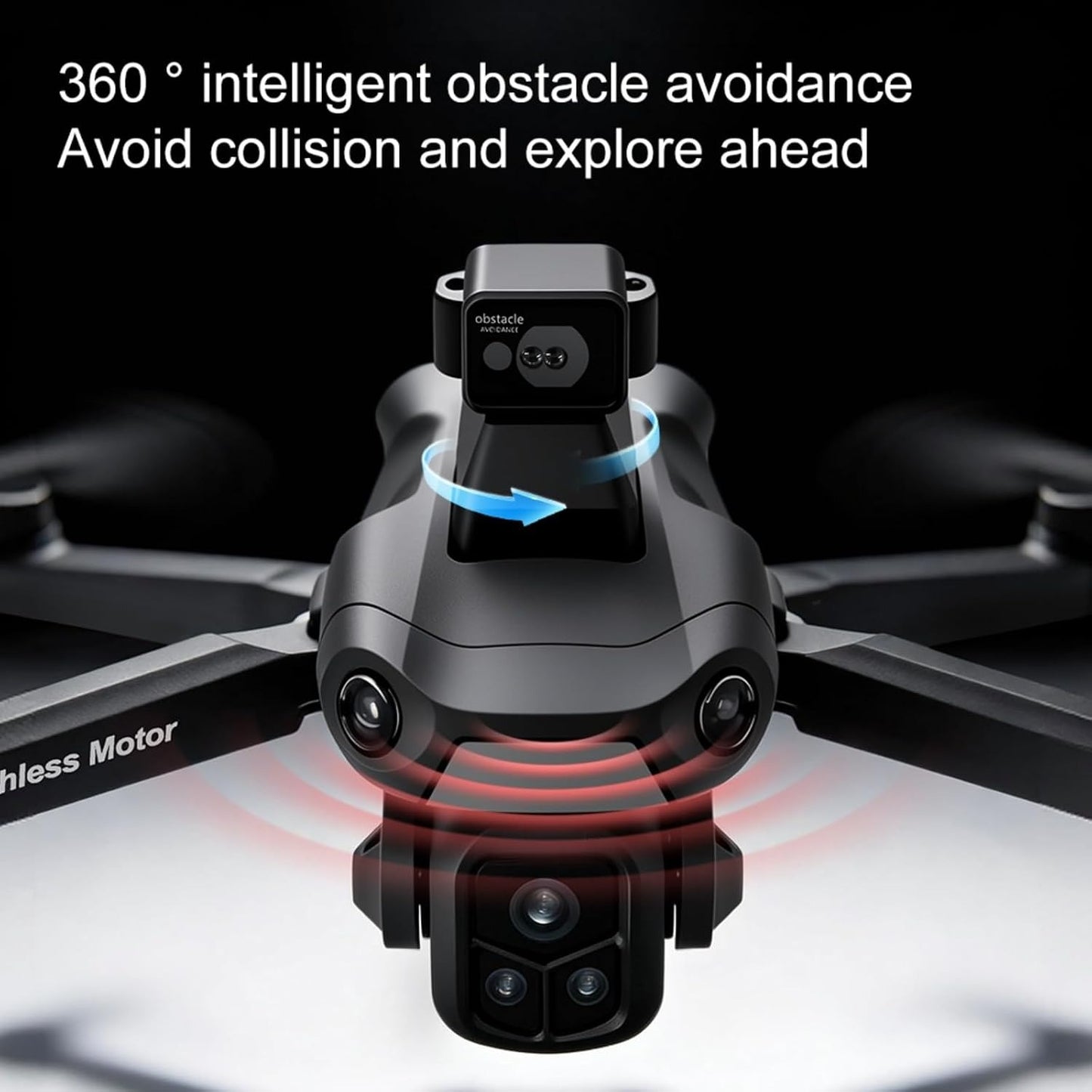 GPS Drone with 4K Camera & 360° Obstacle Avoidance for Adults, Under 249g | 5G Large Screen Controller, Follow Me, 3 Batteries, Brushless Motor