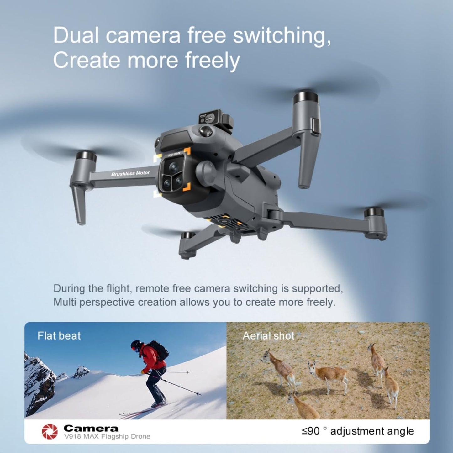 Drones with Camera for Adults 4K, Under 249g Foldable Quadcopter, 8k Camera Drone with large screen controler and GPS Auto Return, Follow Me, Easy for Beginners,3 batteries