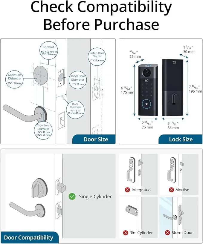 ALEFPEER Security Video Smart Lock S330, 3-in-1 Camera+Doorbell+Fingerprint Keyless Entry Door Lock, ,BHMA, WiFi Door Lock,App Remote Control,Doorbell Camera with Chime,No Monthly Fee,SD Card Required